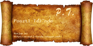 Posztl Tünde névjegykártya